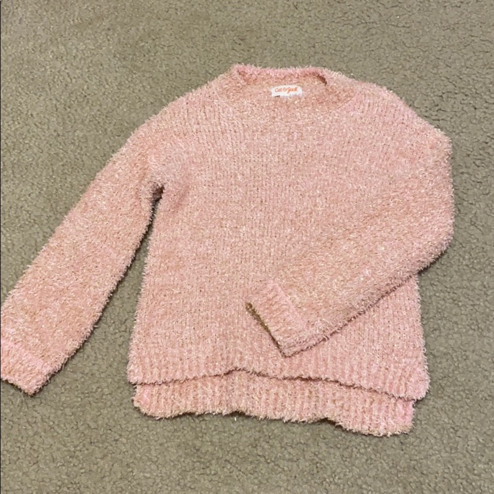Sparkly pink and gold sweater